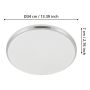 PLAFOND EGLO MARGIDORE IP54 Ø34CM VIT