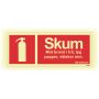 BRANDSKYLT UNIGRAPHICS BRANDSLÄCKARE SKUM 250X100MM