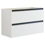 KOMMOD 2 LÅDOR 64X100X44CM VIT MATT