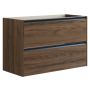 KOMMOD 2 LÅDOR 64X100X44CM BRUN EK