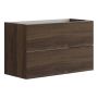 KOMMOD 2 LÅDOR 48X80X35CM BRUN EK