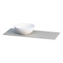 BÄNKSKIVA CAMARGUE AURA SOLID SURFACE 12MM VÄNSTER 111CM MED TVÄTTSTÄLL NOD Ø400 PORSLIN SANTA ANA