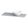 BÄNKSKIVA CAMARGUE AURA SOLID SURFACE 12MM HÖGER 111CM MED TVÄTTSTÄLL NOD Ø400 PORSLIN SANTA ANA