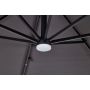 HÄNGPARASOLL OUTFIT TORBEN MED SOLCELLER 350X266CM GRÅ