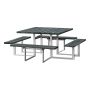 TRÄDGÅRDSMÖBEL HORTUS BORD/BÄNKSET 8:AN NONWOOD 191CM ANTRACIT