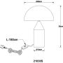 BORDSLAMPA GLOBO ATOMA SAND