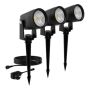 SPOTLIGHT PHILIPS REUEL GARDENLINK SVART 3-PACK