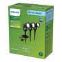 SPOTLIGHT PHILIPS REUEL GARDENLINK SVART 3-PACK