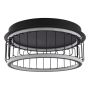 PLAFOND SEARCHLIGHT CIRCOLO CAGE FLUSH LED SVART/VIT