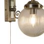 VÄGGLAMPA SEARCHLIGHT BELVUE IP44 ANTIK MÄSSING