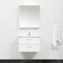 BADRUMSMÖBEL 4AQUA 5 MED SPEGELSKÅP VIT MATT 80CM