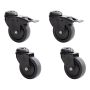 HJULSET WIMEX TILL PLANTERINGSLÅDA Ø75MM SVART 4-PACK                         