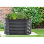 ODLINGSBÄDD FLORAWORLD WAVE STÅL 1600X800X820MM ANTRACIT