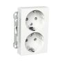 VÄGGUTTAG SCHNEIDER ELECTRIC WDE002185 EXXACT 2-VÄG JORDAD VIT