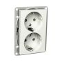 VÄGGUTTAG SCHNEIDER ELECTRIC WDE002184 EXXACT 2-VÄG JORDAD VIT