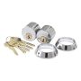 LÅSCYLINDER MILLERS RUND 2ST 5 NYCKLAR KROM  