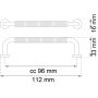 HANDTAG HABO VERA KROM CC96MM 2-PACK
