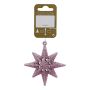 JULGRANSDEKORATION STJÄRNA GLITTER 9CM ROSA