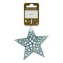 JULGRANSDEKORATION STJÄRNA GLITTER Ø10CM LJUSBLÅ