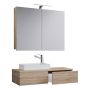 BADRUMSMÖBEL VCM GUDAS SPEGELSKÅP 85CM SONOMA EK