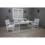 MATGRUPP BALTIC GARDEN EUROPE BORD+1 SOFFA+2 FÅTÖLJER VIT