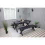MATGRUPP BALTIC GARDEN SCOTTSDALE BORD+2 BÄNKAR SVART
