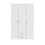 GARDEROB SLÄT MED LÅDA 120CM VIT