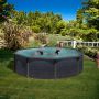POOL GRE RUND Ø460X120CM SVART GRAFIT