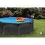 POOL GRE RUND Ø460X132CM SVART GRAFIT