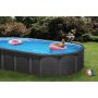 POOL GRE OVAL 610X375X132CM SVART GRAFIT