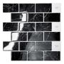 KAKELDEKOR PEEL & STICK SUBWAY S MARMOR 30X30CM SVART