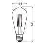LJUSKÄLLA OSRAM LED EDISON E27 806LM 5,9W KLAR