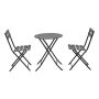 CAFÉSET SUNFUN BISTRO + 2 STOLAR SVART
