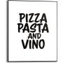 TAVLA REINDERS PIZZA PASTA AND VINO SLIM FRAME 40X50CM SVART