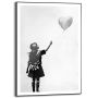 TAVLA REINDERS BALLOON GIRL SLIM FRAME 50X70CM SVART
