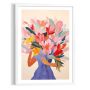 TAVLA REINDERS SPRING GIRL MODERN FRAME 50X70CM VIT