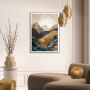 TAVLA REINDERS AUTUMN MOUNTAINS SLIM FRAME 50X70CM SVART
