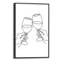 TAVLA REINDERS WINE LINES SLIM FRAME 20X30CM SVART