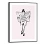 TAVLA REINDERS PAPER GIRL SLIM FRAME 30X40CM SVART
