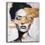 TAVLA REINDERS STYLISH LADY GOLD SLIM FRAME 40X50CM SVART