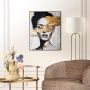 TAVLA REINDERS STYLISH LADY GOLD SLIM FRAME 40X50CM SVART