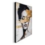 TAVLA REINDERS STYLISH LADY GOLD SLIM FRAME 40X50CM SVART