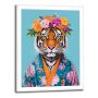 TAVLA REINDERS DECORATED TIGER SLIM FRAME 40X50CM VIT