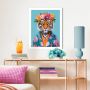 TAVLA REINDERS DECORATED TIGER SLIM FRAME 40X50CM VIT