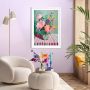 TAVLA REINDERS FLOWER TABLE MODERN FRAME 50X70CM VIT