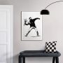 TAVLA REINDERS FLOWER THROWER SLIM FRAME 50X70CM SVART