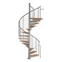 SPIRALTRAPPA ATRIUM SYSTEM GRÅ Ø150CM