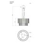 TAKLAMPA ANETA LIGHTING ABELONE E14 KLAR/SILVER