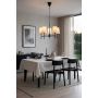 TAKKRONA ANETA LIGHTING VERBIER E14 5-ARM SVART/VIT