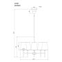 TAKKRONA ANETA LIGHTING VERBIER E14 5-ARM SVART/VIT